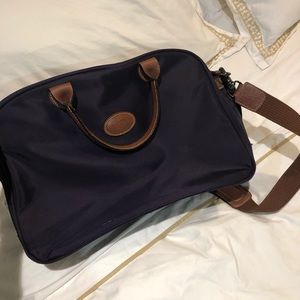 Longchamp le pliage purple nylon weekender